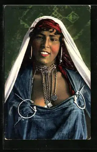 AK Bedouine, arabisches Fräulein in Landestracht