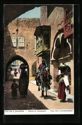 AK Strassenszene in Jerusalem