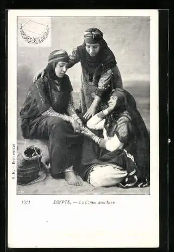 AK Egypte, La bonne aventure, Hellseherin