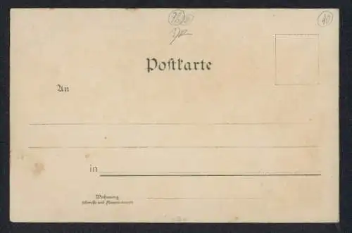 Lithographie Niederwald, National-Denkmal, Mogel und Rhein