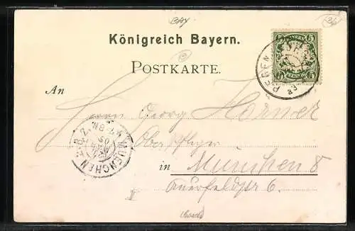 Lithographie Kelheim, Kloster Weltenburg, Befreiungshalle, Innenansicht