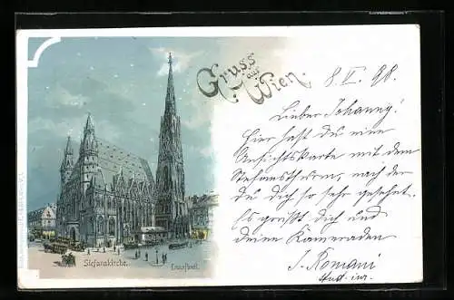 Lithographie Wien, An der Stefanskirche