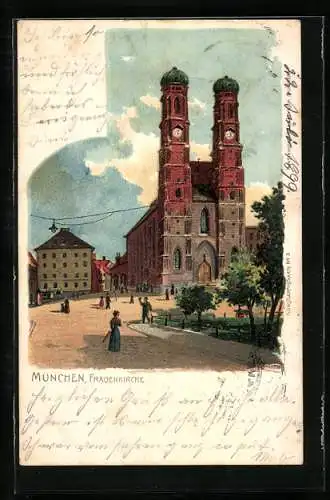 Lithographie München, Frauenkirche