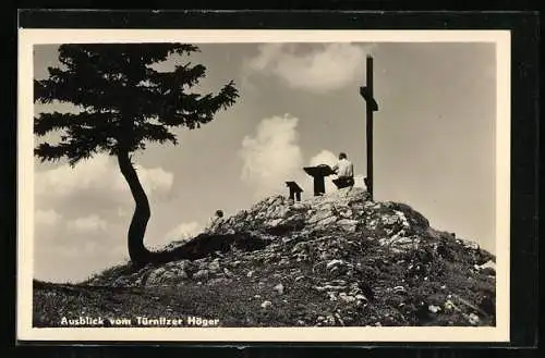 AK Türnitz, Gipfelkreuz auf dem Türnitzer Höger