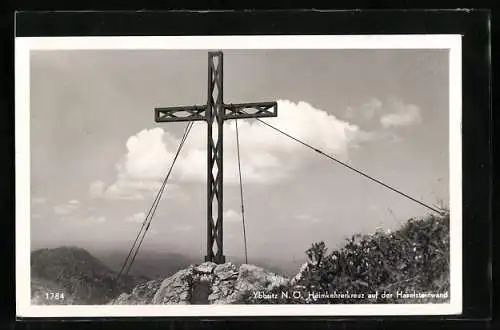 AK Ybbitz /N. Ö., Heimkehrerkreuz auf der Haselsteinwand