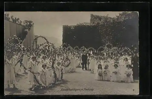 AK Kinder Huldigungs-Festzug zur Kaiserhuldigung