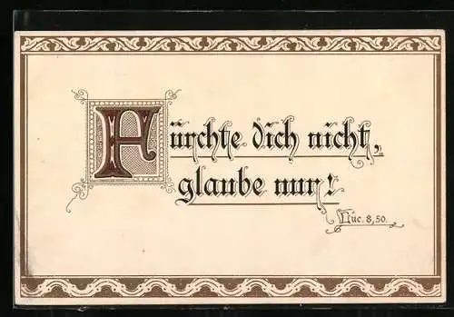 AK Sinnspruch Luc. 8,50