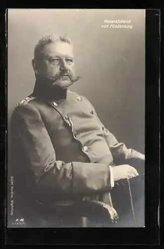 Foto-AK Portrait Paul von Hindenburg sitzend