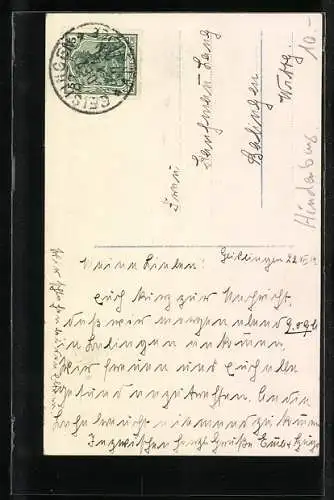 Künstler-AK Generaloberst Exzellenz v. Beneckendorff u. v. Hindenburg, Oberbefehlshaber der Ostarmee