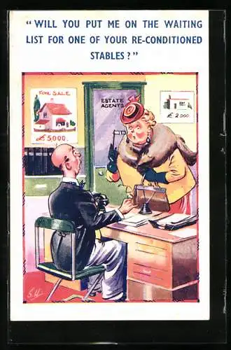 Künstler-AK Dame möchte auf die Warteliste beim Hauskauf