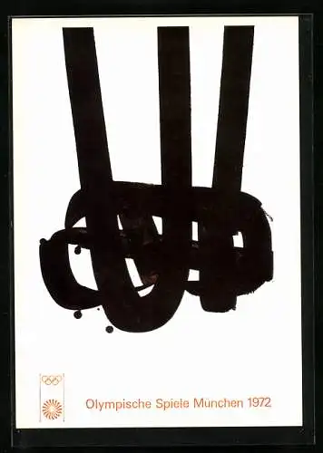 Künstler-AK München, Olympische Spiele 1972, Poster von Pierre Soulages