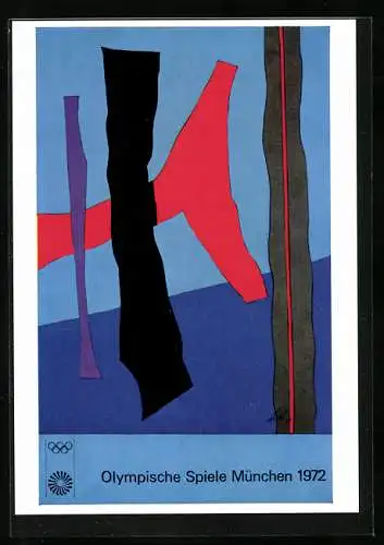 Künstler-AK München, Olympische Spiele 1972, Poster von Fritz Winter