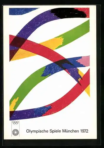 Künstler-AK München, Olympische Spiele 1972, Poster von Piero Dorazio