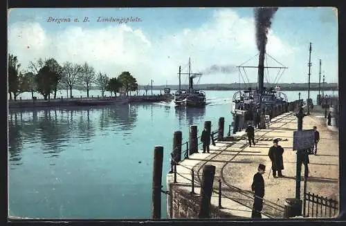 AK Bregenz, Landungsplatz, Dampfer