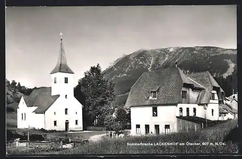 AK Lackenhof am Ötscher, Kirche und Wohnhaus