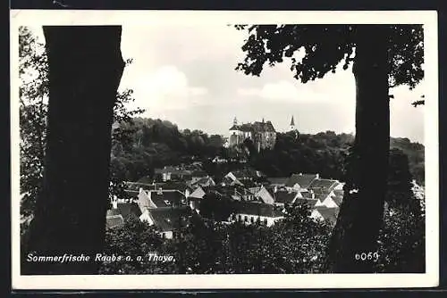 AK Raabs a. d. Thaya, Teilansicht mit Schloss