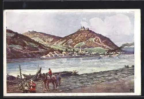 Künstler-AK Wien, Kahlenberg und Leopoldsberg