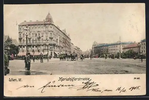 AK Wien, belebte Mariahilferstrasse