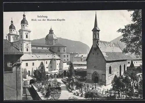 AK Salzburg, Blick von der Maximuskapelle