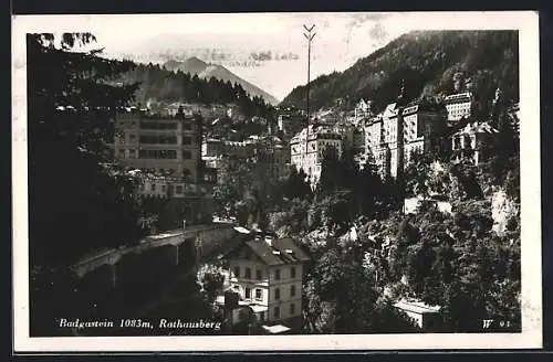 AK Badgastein, Rathausberg und Brücke