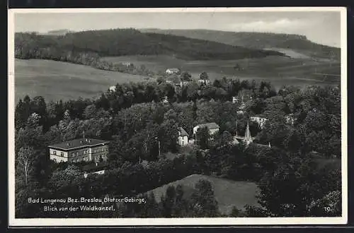 AK Bad Langenau Bez. Breslau, Glatzer Gebirge, Blick von der Waldkanzel