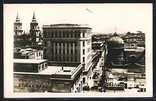 AK Lima, Strassenpartie mit Strassenbahn