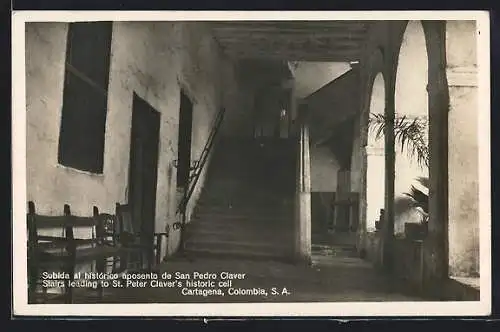AK Cartagena, Stairs leading to St. Peter Claver`s historic cell