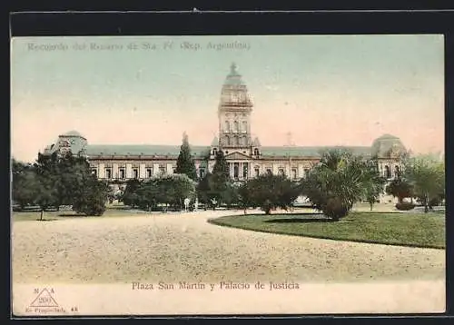 AK Rosario de Sta. Fé, Plaza San Martin y Palacio de Justicia
