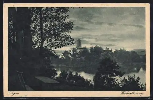 AK Lagow, Wolkenstimmung über dem Ort