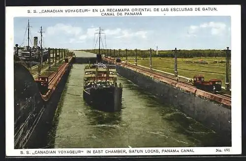 AK Gatun, Steamer SS Canadian Voyageur en la Recamara oriental de las Esculsas