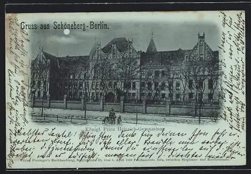 Mondschein-AK Berlin-Schöneberg, Königliches Prinz Heinrich-Gymnasium