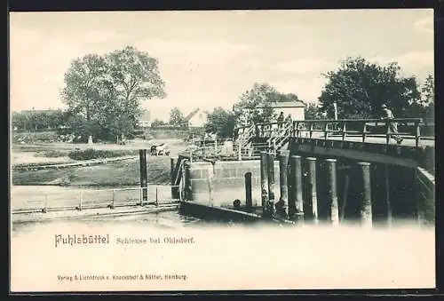AK Hamburg-Fuhlsbüttel, Schleuse bei Ohlsdorf