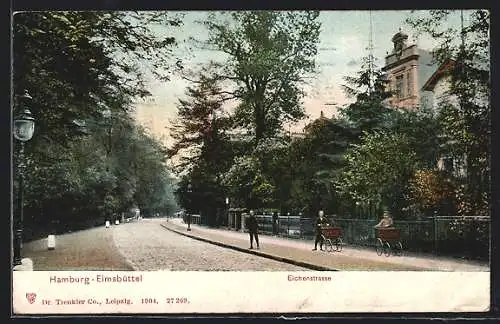 AK Hamburg-Eimsbüttel, Eichenstrasse mit Villa