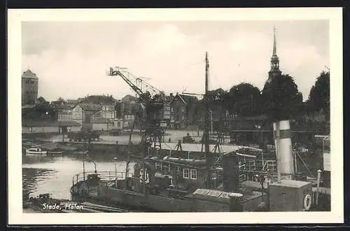 AK Stade, Ansicht vom Hafen