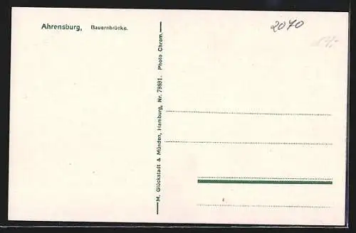 AK Ahrensburg / Holstein, Blick auf die Bauernbrücke
