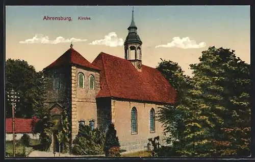 AK Ahrensburg / Holstein, Blick auf die Kirche