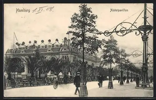 AK Hamburg-Neustadt, Partie am Alsterpavillon