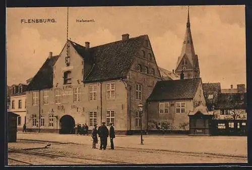 AK Flensburg, Ansicht vom Hafenamt