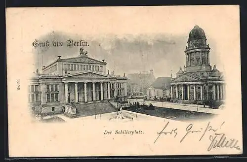 AK Berlin, Schillerplatz mit Schauspielhaus