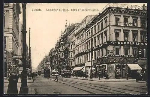 AK Berlin, Leipziger Strasse Ecke Friedrichstrasse