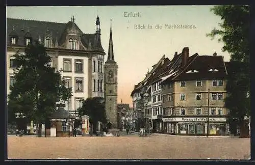 AK Erfurt, Blick in die Marktstrasse