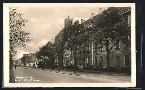 AK Meerane /Sa., Partie in der Strasse