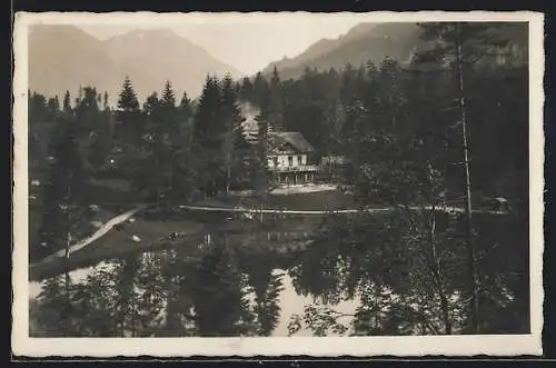 AK Blausee-Mitholz an der Lötschbergbahn, Hotel-Restaurant Blausee