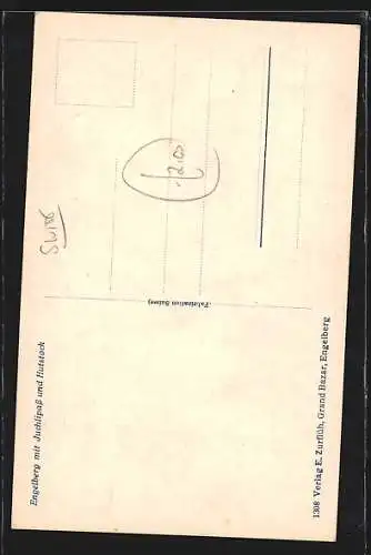 AK Engelberg, Ansicht mit Juchlipass und Hutstock