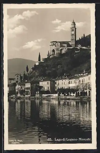 AK Morcote, Lago di Lugano, Ortsansicht mit Feste