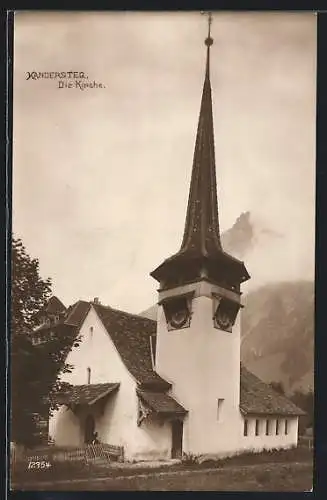 AK Kandersteg, Kirche gegen Bergmassiv