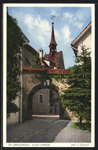 AK St. Chrischona, Partie am alten Portal