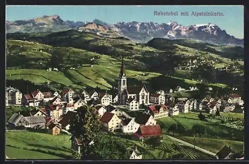 AK Rehetobel, Gesamtansicht mit Alpsteinkette