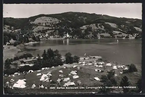 AK Schliersee, Panorama mit Blick auf den Camping-Platz