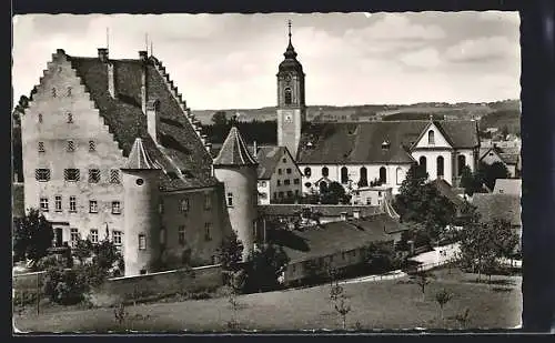 AK Kisslegg im Allgäu, Wolfegg`sches Schloss und Kirche